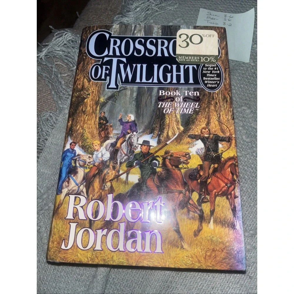 Robert Jordan, Crossroads of Twilight - Wheel of Time Hardcover Book, 1st Ed VG